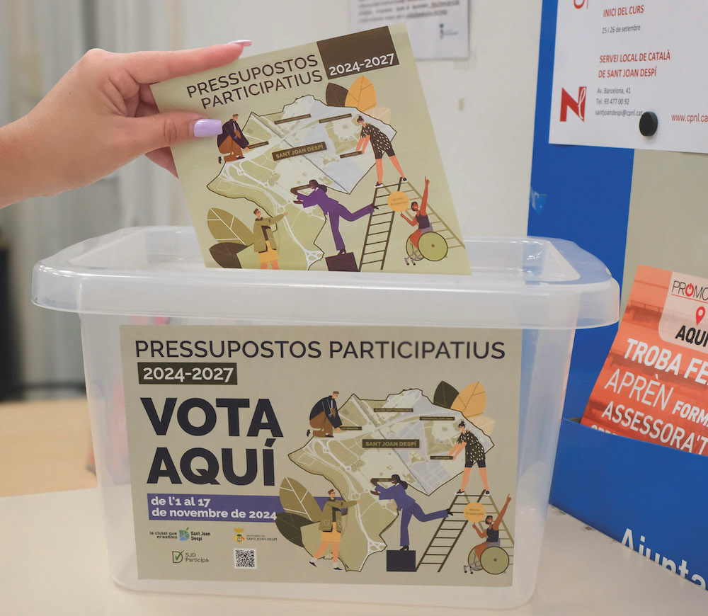 Sant Joan Despí inicia la fase de votació dels projectes finalistes dels Pressupostos Participatius